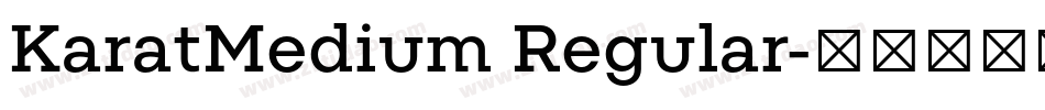 KaratMedium Regular字体转换